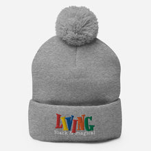 Load image into Gallery viewer, "Living Black & Magical" Pom-Pom Beanie