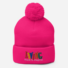 Load image into Gallery viewer, "Living Black & Magical" Pom-Pom Beanie