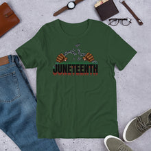Load image into Gallery viewer, Short-Sleeve "Broken Chains Juneteenth" Unisex T-Shirt
