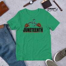 Load image into Gallery viewer, Short-Sleeve "Broken Chains Juneteenth" Unisex T-Shirt