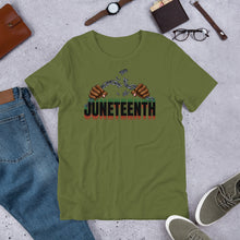 Load image into Gallery viewer, Short-Sleeve "Broken Chains Juneteenth" Unisex T-Shirt