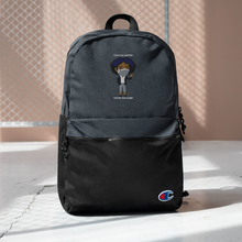 Load image into Gallery viewer, &quot;You&#39;re Too Close&quot; Embroidered Champion Backpack
