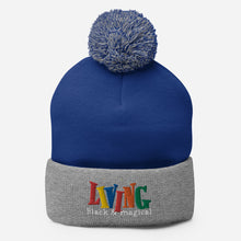 Load image into Gallery viewer, &quot;Living Black &amp; Magical&quot; Pom-Pom Beanie
