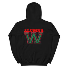 Load image into Gallery viewer, Black “H.D. Woodson Alumna” Hoodie
