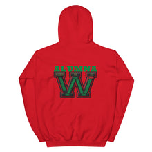 Load image into Gallery viewer, Red “H.D. Woodson Alumna” Hoodie
